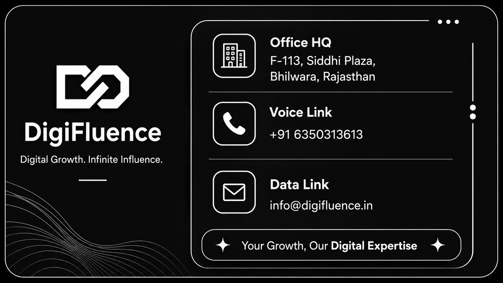 DigiFluence Business Card Back